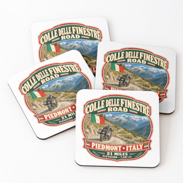 Item preview, Colle Delle Finestre Road Piedmont Italy Motorcycle Adventure Cyclist Travel designed and sold by Star3NowForMe.