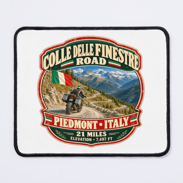 Item preview, Colle Delle Finestre Road Piedmont Italy Motorcycle Adventure Cyclist Travel designed and sold by Star3NowForMe.