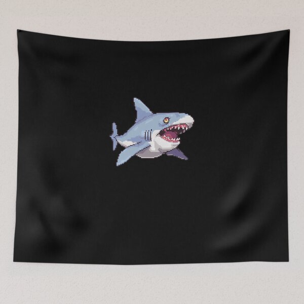 Item preview, Great White Shark - Pixel Art designed and sold by shubovosab.