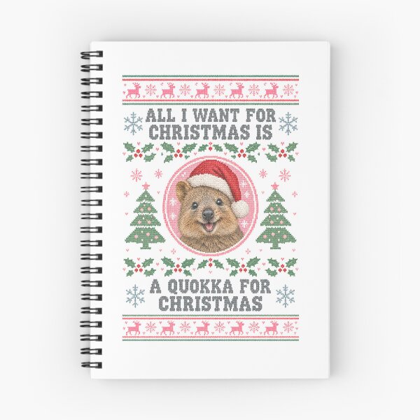 Item preview, Quokka Santa Hat Ugly Christmas Sweater Pattern Funny Australian Animal designed and sold by Yellowriversss.