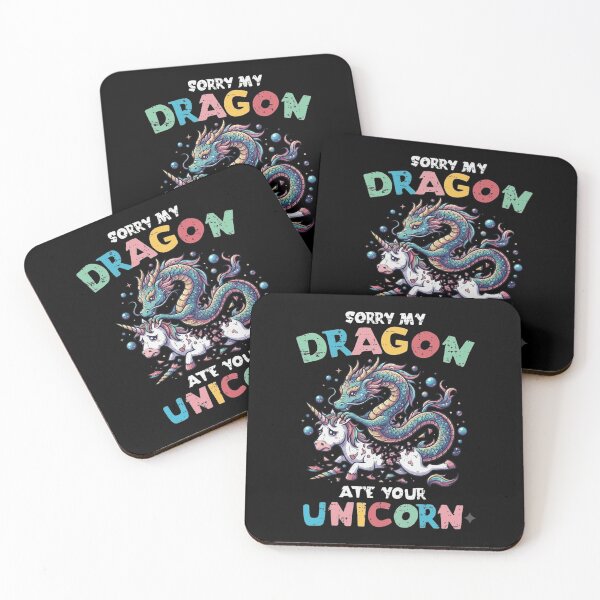 Item preview, Sorry My Dragon Ate Your Unicorn Funny Fantasy Humor Design designed and sold by Ostericaimusa.