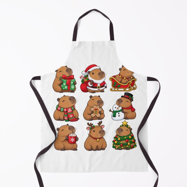Item preview, Nine Festive Christmas Capybaras in Holiday Costumes designed and sold by skyartdesign.