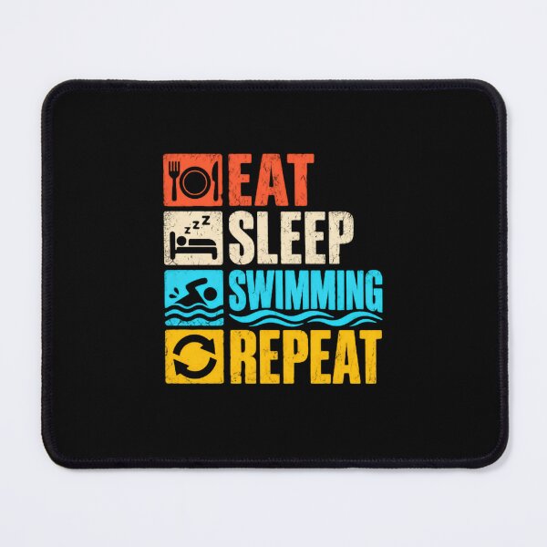 Item preview, Eat Sleep Swimming Repeat Swimmer Life Swim Team Gift designed and sold by SkeletonsDanger.