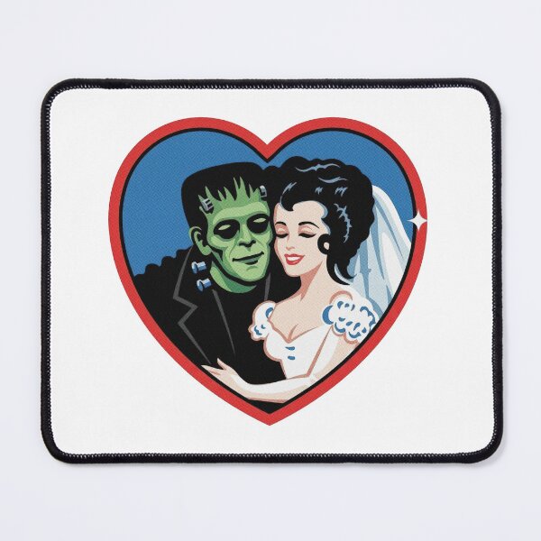 Item preview, Retro Frankenstein Monster Couple Heart Graphic designed and sold by Niykos570.