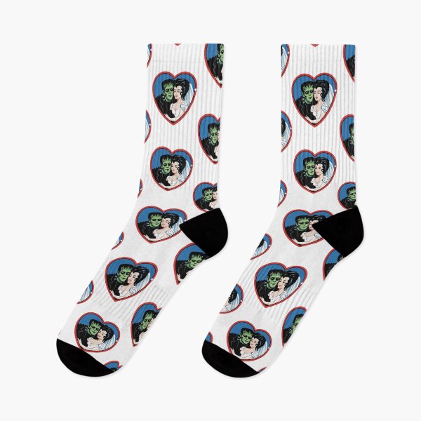 Item preview, Retro Frankenstein Monster Couple Heart Graphic designed and sold by Niykos570.