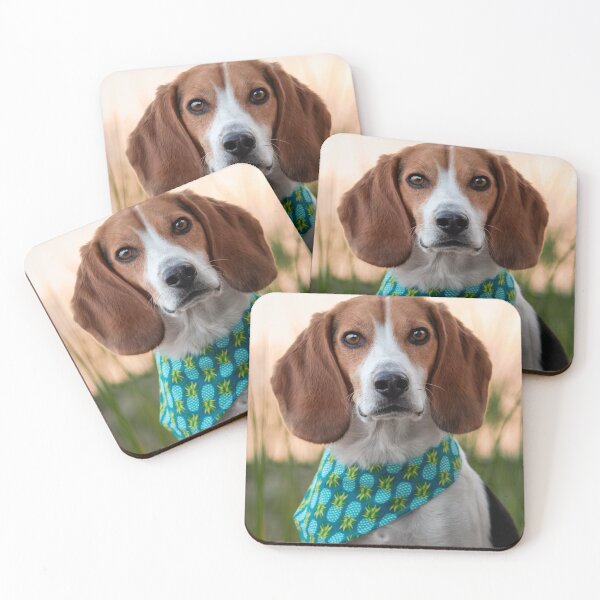 Item preview, Cute Beagle Dog Wearing Pineapple Bandana designed and sold by VanGaldo.