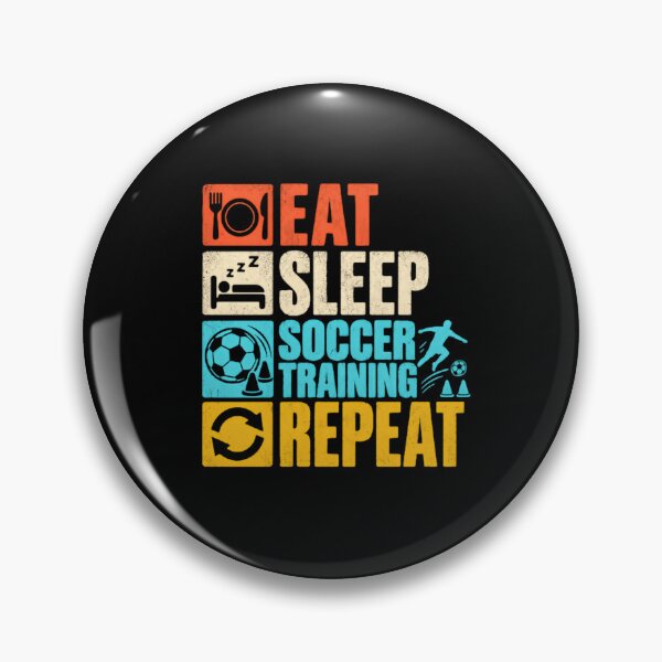 Item preview, Eat Sleep Soccer Training Repeat Soccer Player Athlete designed and sold by SkeletonsDanger.
