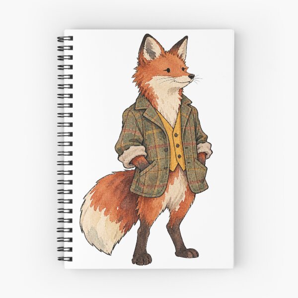 Item preview, Vintage Tweed Suit Dapper Fox Watercolor Art designed and sold by Jessie's Palette.