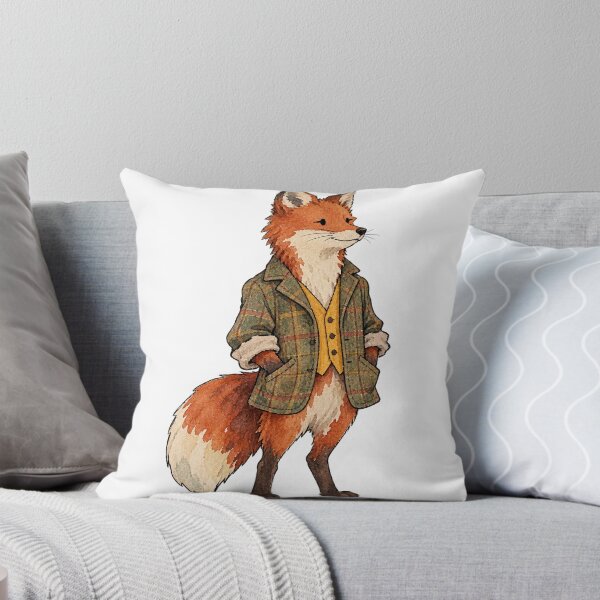 Item preview, Vintage Tweed Suit Dapper Fox Watercolor Art designed and sold by Jessie's Palette.