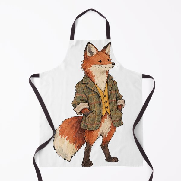 Item preview, Vintage Tweed Suit Dapper Fox Watercolor Art designed and sold by Jessie's Palette.