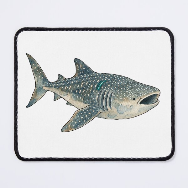Item preview, Gentle Whale Shark Swimming Ocean Watercolor Art designed and sold by Jessie's Palette.