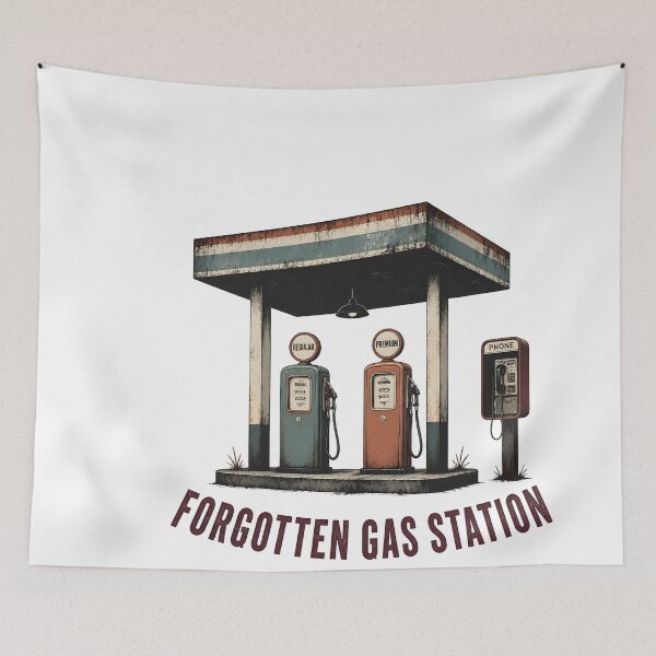 Item preview, Forgotten Gas Station – Station Forecourt designed and sold by LiviuGligoros.