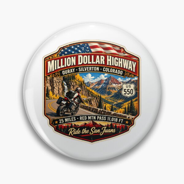 Item preview, Million Dollar Highway Ouray Silverton Colorado US 550 25 Miles Red Mtn Pass 11,018 Ft Ride The San Juans Motorcycle Travel designed and sold by Star3NowForMe.