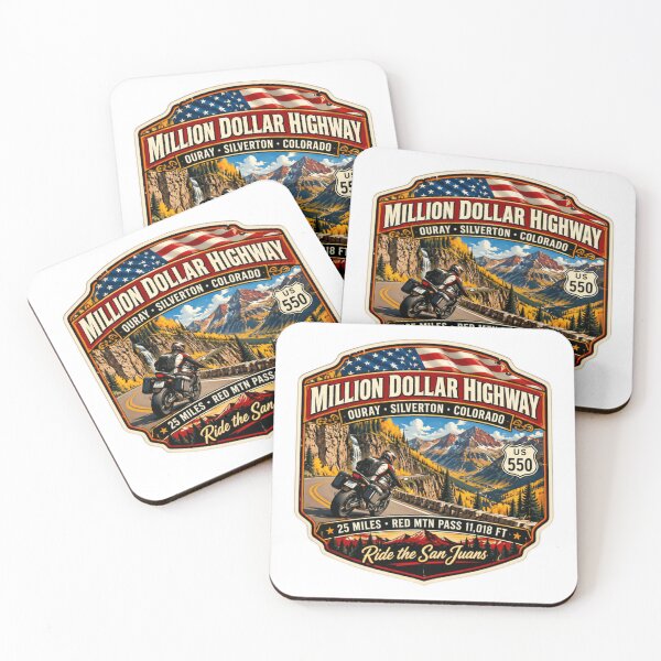 Item preview, Million Dollar Highway Ouray Silverton Colorado US 550 25 Miles Red Mtn Pass 11,018 Ft Ride The San Juans Motorcycle Travel designed and sold by Star3NowForMe.