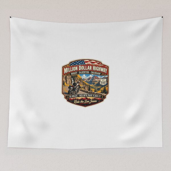 Item preview, Million Dollar Highway Ouray Silverton Colorado US 550 25 Miles Red Mtn Pass 11,018 Ft Ride The San Juans Motorcycle Travel designed and sold by Star3NowForMe.