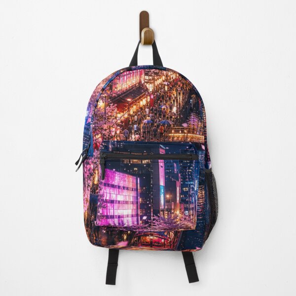 Item preview, Osaka Cherry Blossom Night – Neon Dotonbori designed and sold by vekotpu.
