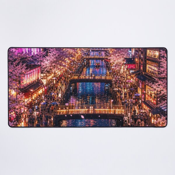Item preview, Osaka Cherry Blossom Night – Neon Dotonbori designed and sold by vekotpu.