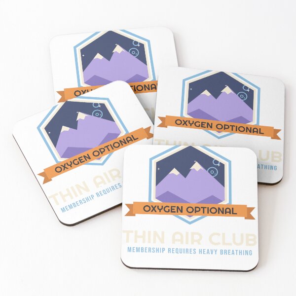 Item preview, Thin Air Club Mountain Hiking Badge designed and sold by TrailMixTrees.
