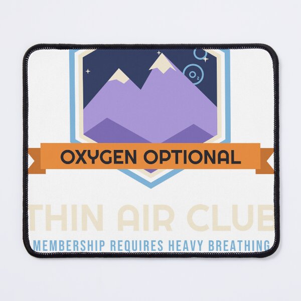 Item preview, Thin Air Club Mountain Hiking Badge designed and sold by TrailMixTrees.