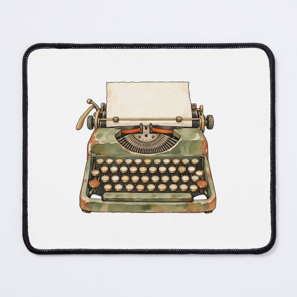 Item preview, Vintage Mechanical Typewriter Antique Watercolor Art designed and sold by Jessie's Palette.