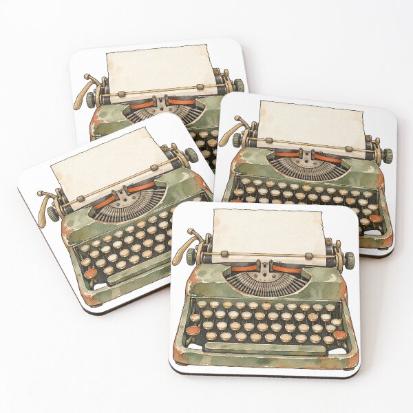 Item preview, Vintage Mechanical Typewriter Antique Watercolor Art designed and sold by Jessie's Palette.