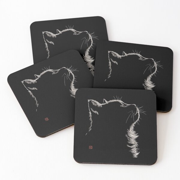 Item preview, Black Cat Japanese Ink Wash Painting designed and sold by Steele-Art.