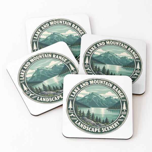 Item preview, Lake And Mountain Range Landscape Scenery Outdoors Nature Hiker Explorer designed and sold by Star3NowForMe.