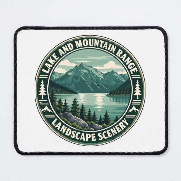 Item preview, Lake And Mountain Range Landscape Scenery Outdoors Nature Hiker Explorer designed and sold by Star3NowForMe.