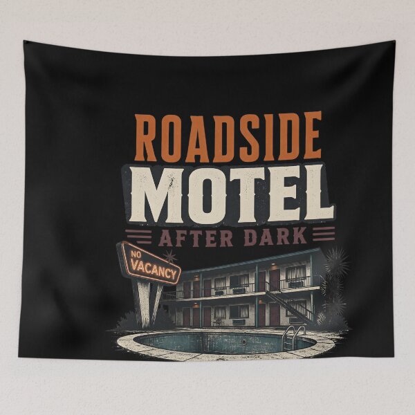 Item preview, Roadside Motel After Dark – Neon Facade designed and sold by LiviuGligoros.