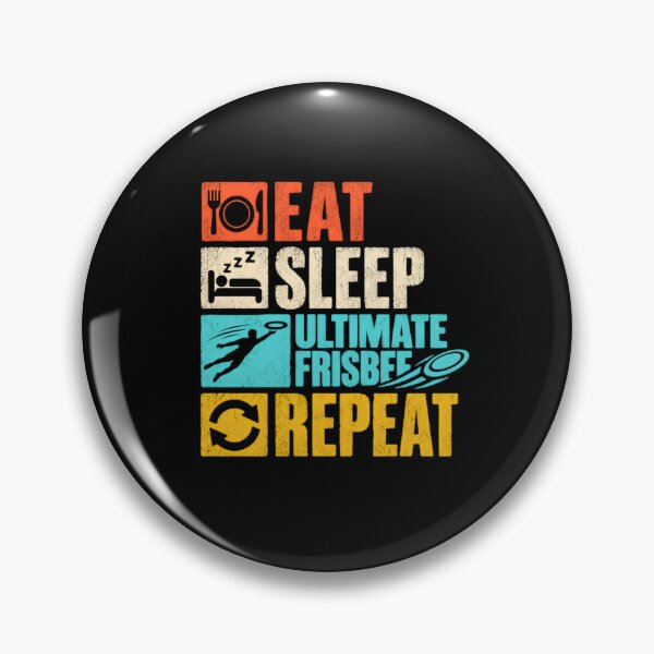 Item preview, Eat Sleep Ultimate Frisbee Repeat Ultimate Player Disc Sport Athlete designed and sold by SkeletonsDanger.