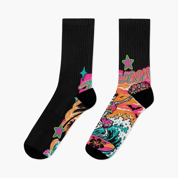 Item preview, Skeleton Surfer Retro Sunset Beach designed and sold by RuperDelois.
