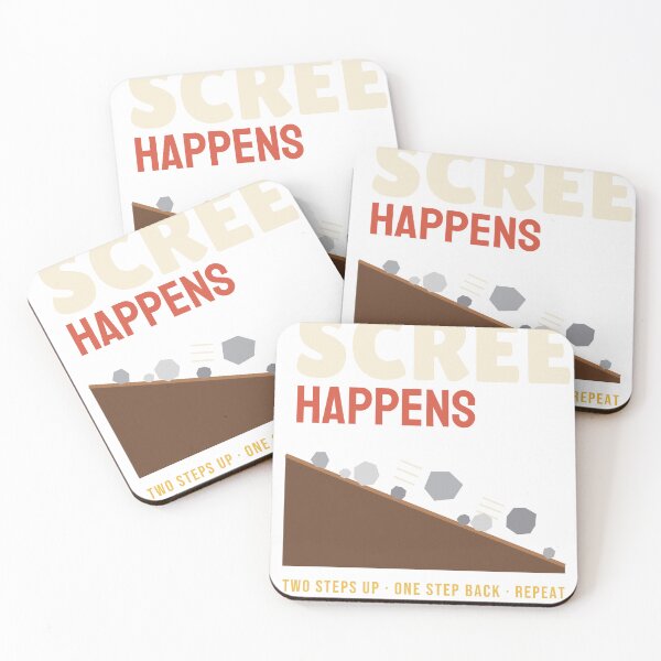 Item preview, Scree Happens Funny Mountain Hiking designed and sold by TrailMixTrees.