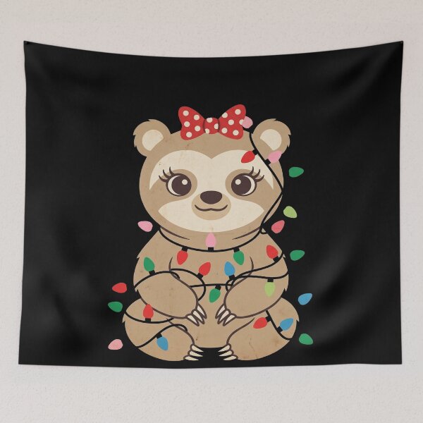 Item preview, Cute Sloth Christmas Lights Holiday Animal Lover designed and sold by Ruuper4all.