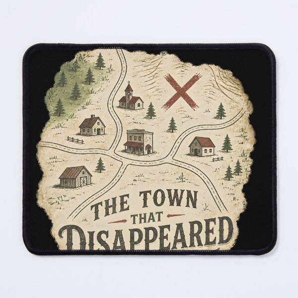 Item preview, The Town That Disappeared Map Poster designed and sold by LiviuGligoros.