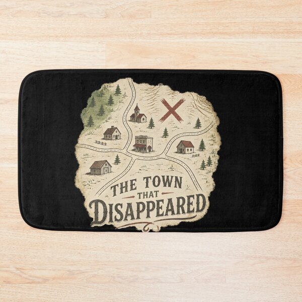 Item preview, The Town That Disappeared Map Poster designed and sold by LiviuGligoros.