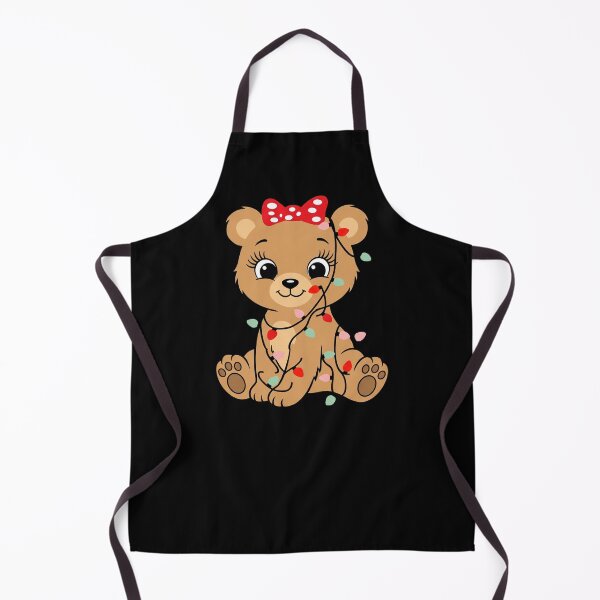 Item preview, Cute Christmas Bear Christmas Lights Holiday Teddy Bear Girl designed and sold by Ruuper4all.