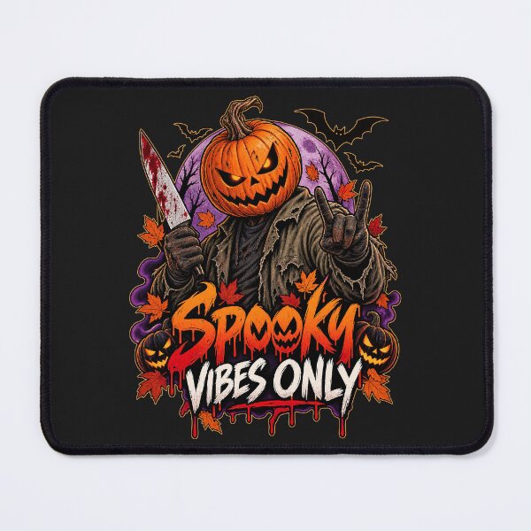 Item preview, Spooky Vibes, Spooky Vibes Only Pumpkin Halloween Horror, Scary Jack O Lantern designed and sold by graphic-genie.