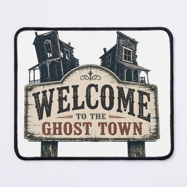 Item preview, Welcome to the Ghost Town – Welcome Sign designed and sold by LiviuGligoros.