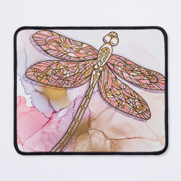 Item preview, Rose Gold Dragonfly – Alcohol Ink Art designed and sold by LumiWild.