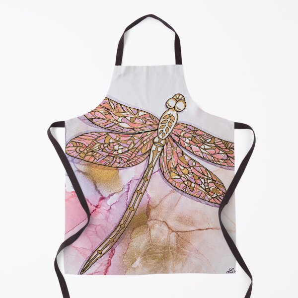 Item preview, Rose Gold Dragonfly – Alcohol Ink Art designed and sold by LumiWild.