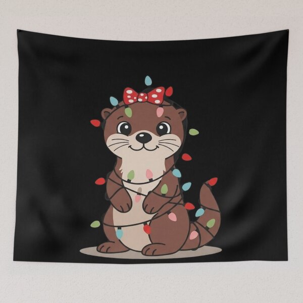 Item preview, Cute Otter Christmas Lights Holiday Animal Lover designed and sold by Ruuper4all.