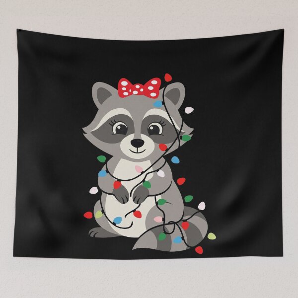 Item preview, Cute Raccoon Christmas Lights Holiday Animal Lover designed and sold by Ruuper4all.