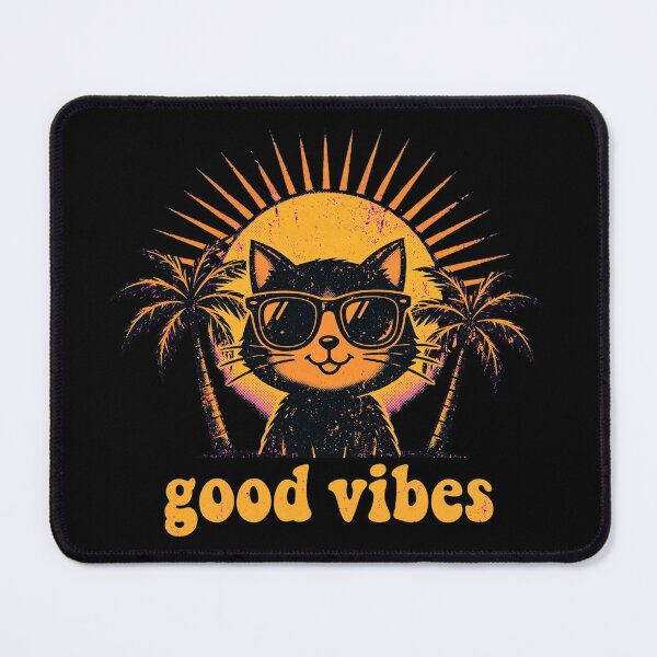 Item preview, Cool Summer Cat Sunglasses Beach Good Vibes designed and sold by Avenuse style.