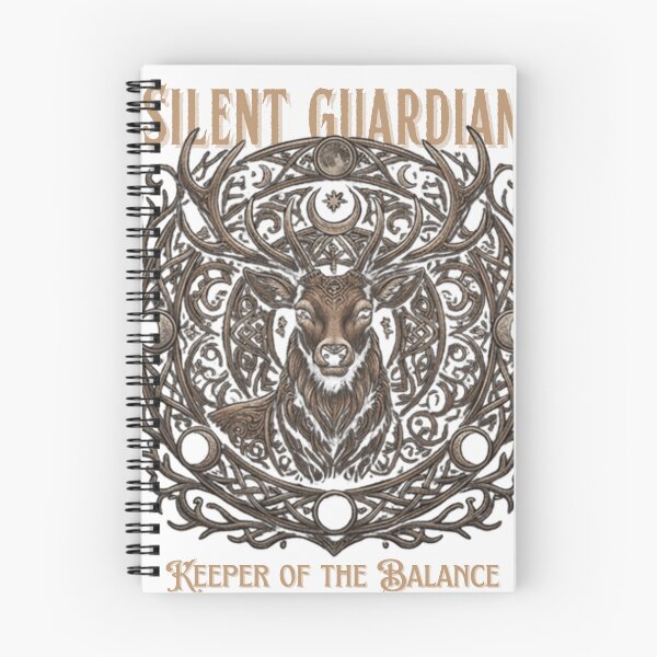 Item preview, Mystical Stag Silent Guardian Celtic Deer Moon Phases Illustration designed and sold by lovepower.