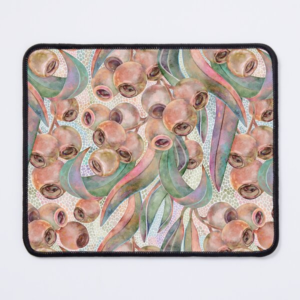 Item preview, Australian Eucalyptus Gum Nuts & Leaves Watercolour Botanical Pattern designed and sold by Sketchbook Designs.