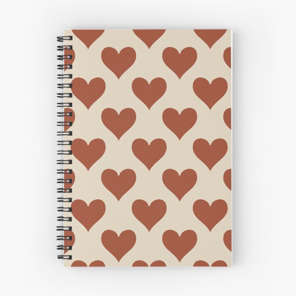 Item preview, Large Rust Red Playing Card Hearts Retro Love Pattern designed and sold by DColourMuse.