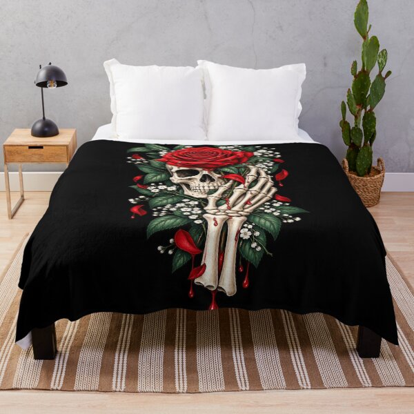 Item preview, Skeleton Hand Holding Rose Flower Red Rose designed and sold by StanaLuis.
