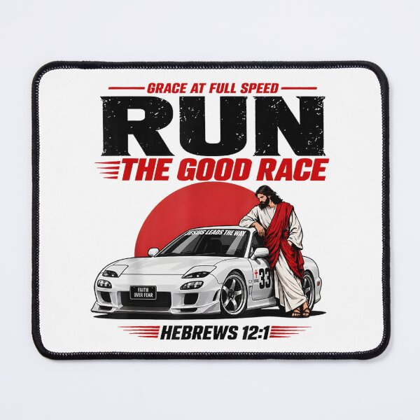 Item preview, Grace At Full Speed Run The Good Race Hebrews 12:1 Christian designed and sold by Capisedo.