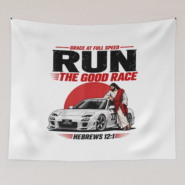 Item preview, Grace At Full Speed Run The Good Race Hebrews 12:1 Christian designed and sold by Capisedo.