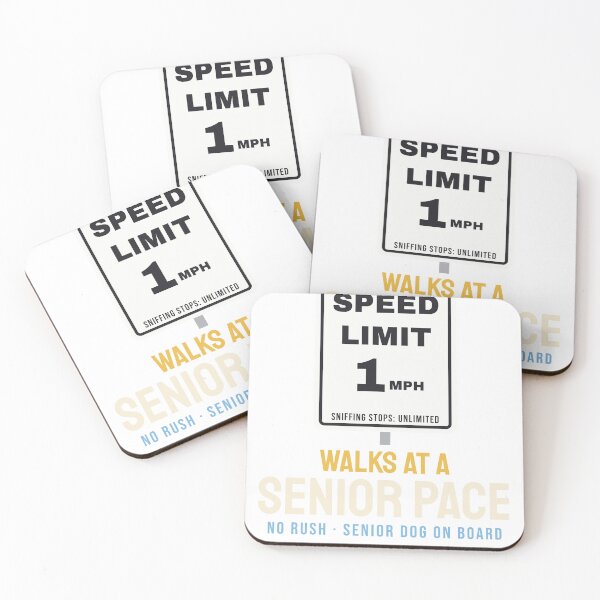 Item preview, Walks at a Senior Pace Old Dog Speed Limit designed and sold by TrailMixTrees.